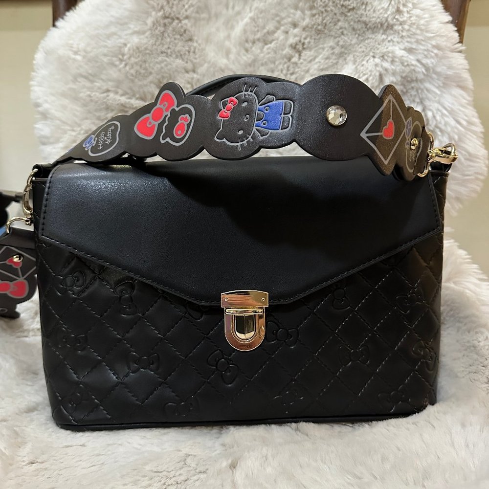 HELLO KITTY-RARE NWOT Embossed Handbag with Detailed Strap